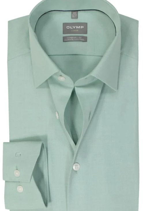 OLYMP comfort fit overhemd, twill, lichtgroen