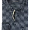 OLYMP comfort fit overhemd, popeline, marine blauw dessin