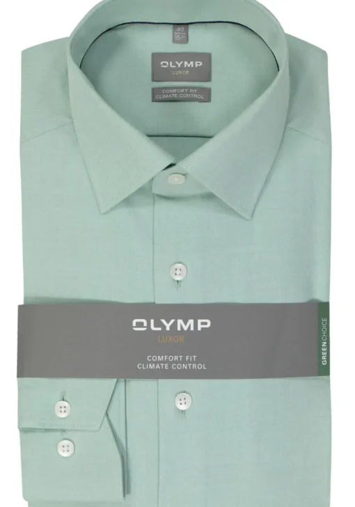 OLYMP comfort fit overhemd, twill, lichtgroen