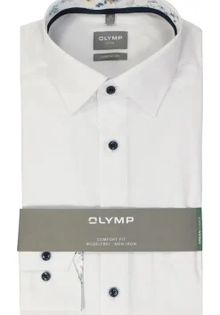 OLYMP comfort fit overhemd, structuur, wit