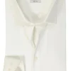 OLYMP Level 5 body fit overhemd, satijnbinding, lichtbeige