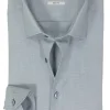 OLYMP Level 5 body fit overhemd, structuur, blauw