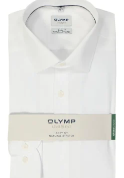 OLYMP Level 5 body fit overhemd, popeline, wit