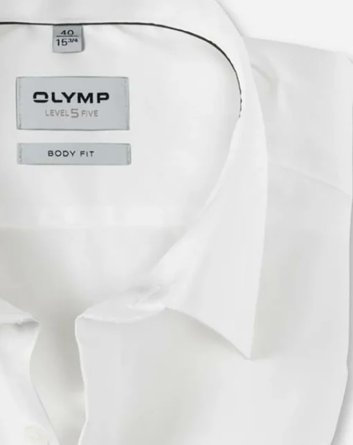 OLYMP Level 5 body fit smoking overhemd, popeline, lichtbeige