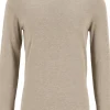 OLYMP Level 5 body fit trui katoen, O-hals, beige
