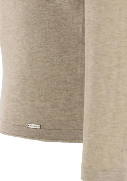 OLYMP Level 5 body fit trui katoen, O-hals, beige