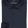 OLYMP Level 5 24/Seven body fit overhemd, mouwlengte 7, marine blauw tricot