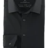 OLYMP Luxor 24/7 modern fit overhemd, popeline, zwart
