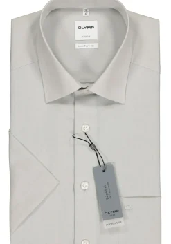 OLYMP Luxor comfort fit overhemd, korte mouw, grijs
