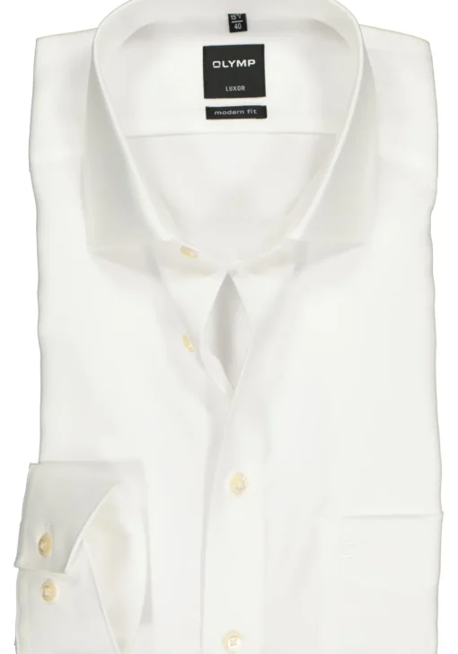OLYMP Luxor modern fit overhemd, beige twill