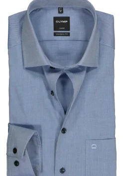 OLYMP Luxor modern fit overhemd, marine blauw twill
