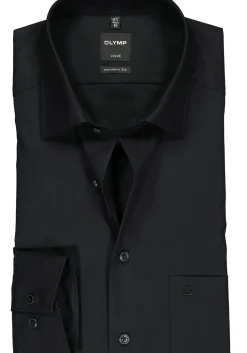 OLYMP Luxor modern fit overhemd, zwart
