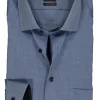 OLYMP Luxor modern fit overhemd, donkerblauw structuur (contrast)