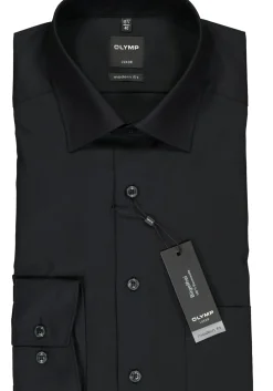 OLYMP Luxor modern fit overhemd, zwart