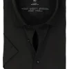OLYMP Luxor 24/Seven modern fit overhemd, korte mouw, zwart tricot