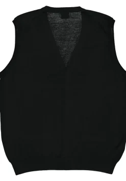 OLYMP modern fit mouwloos vest wol, V-hals, zwart