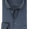 OLYMP modern fit overhemd, structuur, marine blauw
