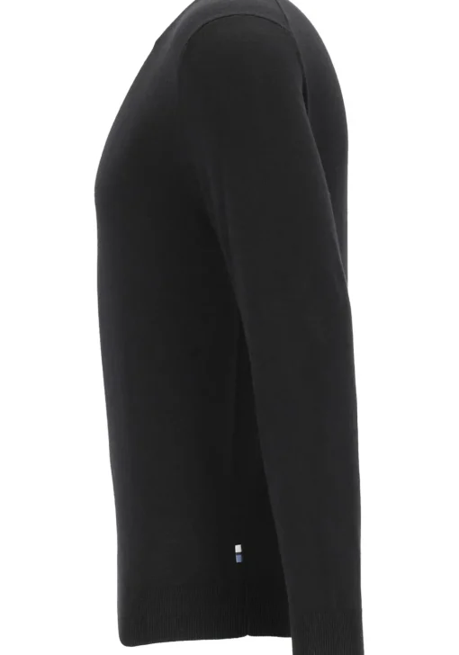 OLYMP modern fit trui wol, V-hals, zwart