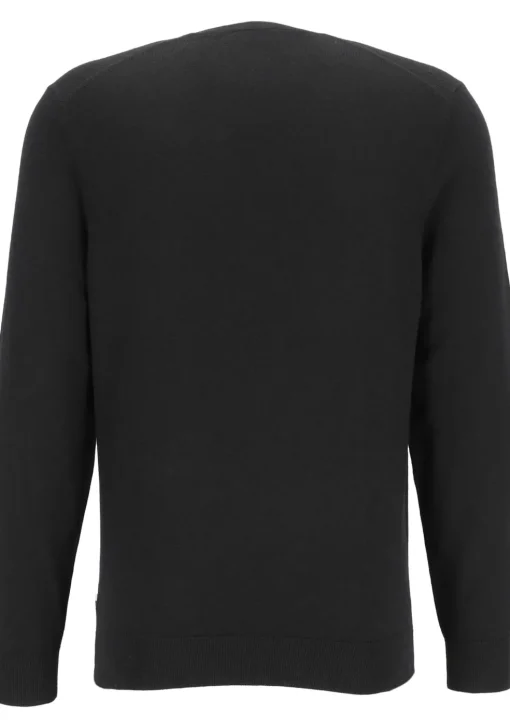 OLYMP modern fit trui wol, V-hals, zwart