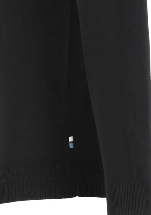 OLYMP modern fit trui wol, V-hals, zwart