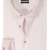 OLYMP No. 6 Six super slim fit overhemd, structuur, roze