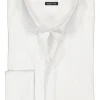 OLYMP No. Six super slim fit overhemd, dubbele manchet, wit