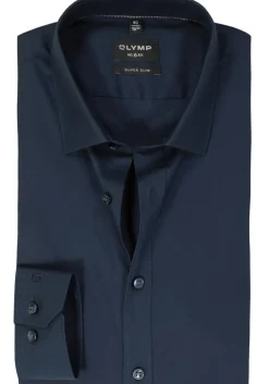 OLYMP No. Six super slim fit overhemd, marine blauw