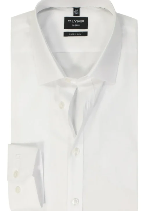 OLYMP No. Six super slim fit overhemd, wit