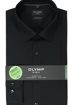 OLYMP No. Six super slim fit overhemd, zwart