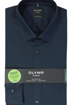 OLYMP No. Six super slim fit overhemd, marine blauw
