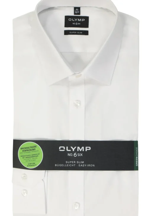 OLYMP No. Six super slim fit overhemd, wit
