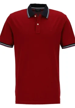 OLYMP Polo Casual, modern fit polo, donkerrood