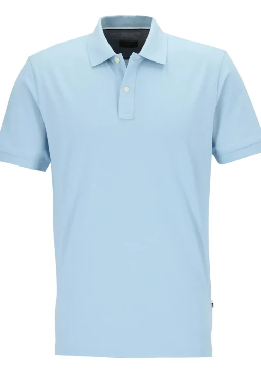OLYMP Polo Casual, modern fit polo, lichtblauw