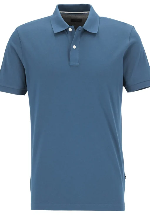 OLYMP Polo Casual, modern fit polo, rookblauw