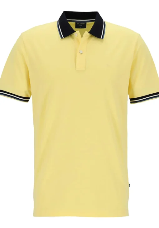 OLYMP Polo Casual, modern fit polo, citroengeel