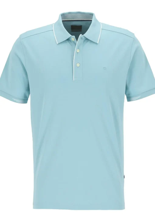 OLYMP Polo Casual, modern fit polo, lichtblauw
