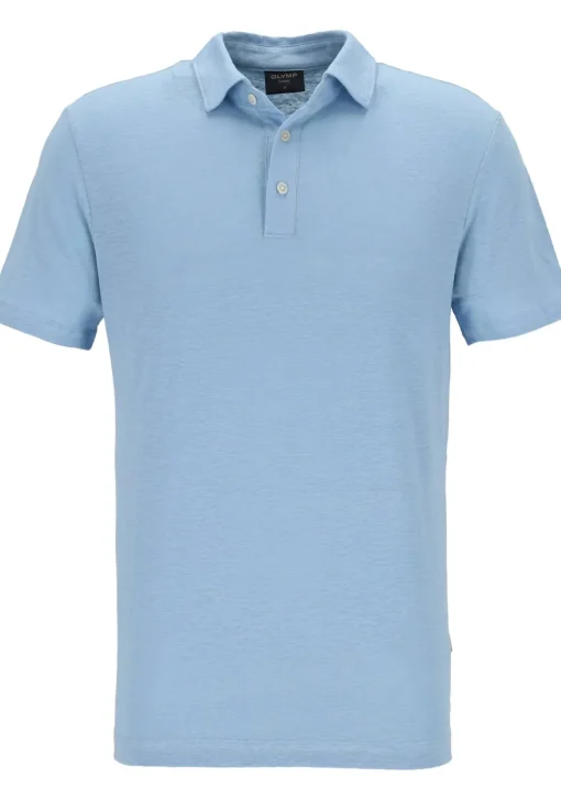 OLYMP Polo Casual, modern fit polo, lichtblauw