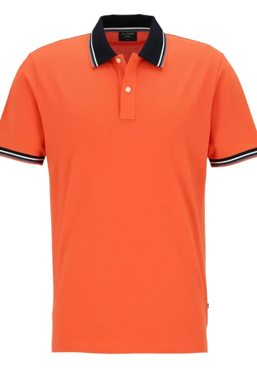 OLYMP Polo Casual, modern fit polo, oranje