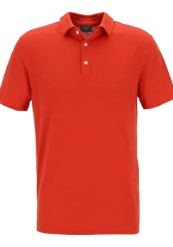 OLYMP Polo Casual, modern fit polo, roest bruin