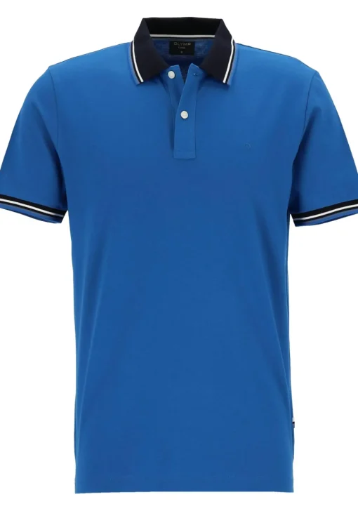 OLYMP Polo Casual, modern fit polo, blauw