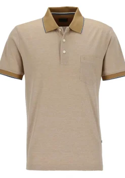 OLYMP Polo Casual, modern fit polo, caramel