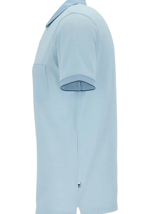 OLYMP Polo Casual, modern fit polo, lichtblauw