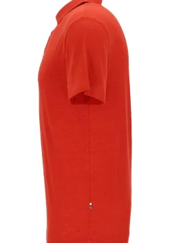 OLYMP Polo Casual, modern fit polo, roest bruin