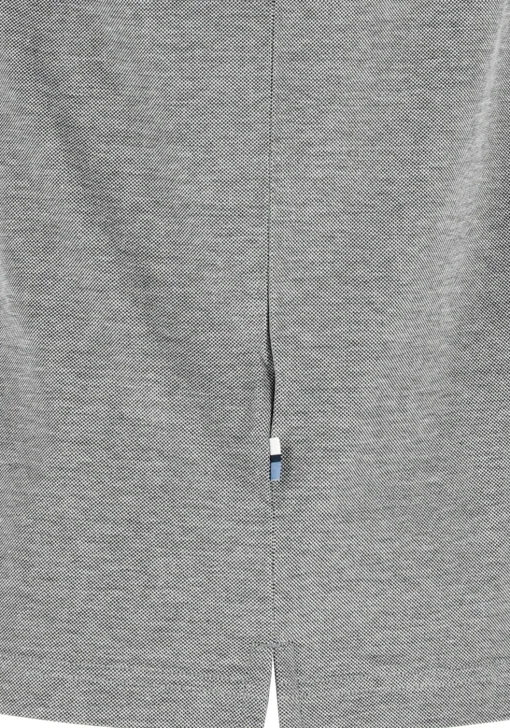 OLYMP Polo Casual, modern fit polo, zwart met wit melange