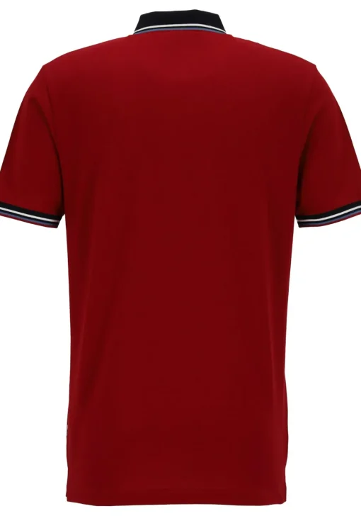 OLYMP Polo Casual, modern fit polo, donkerrood