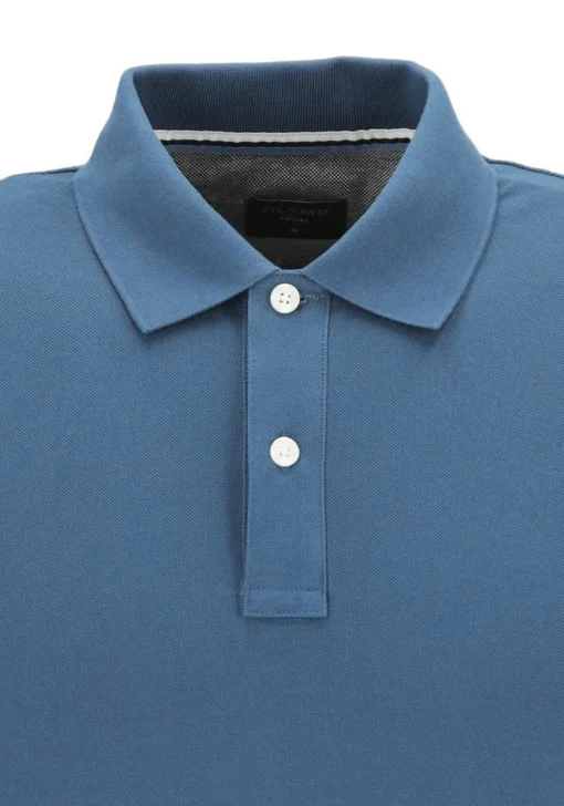 OLYMP Polo Casual, modern fit polo, rookblauw