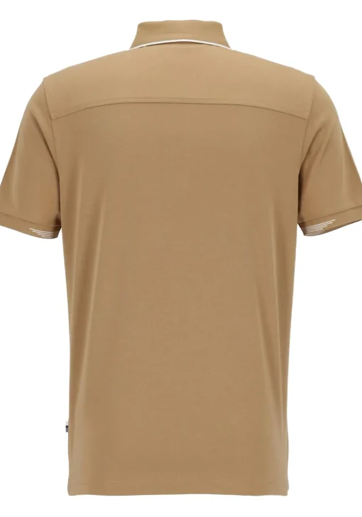 OLYMP Polo Casual, modern fit polo, caramel