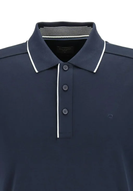 OLYMP Polo Casual, modern fit polo, marine blauw