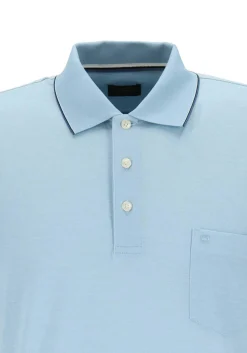 OLYMP Polo Casual, modern fit polo, lichtblauw