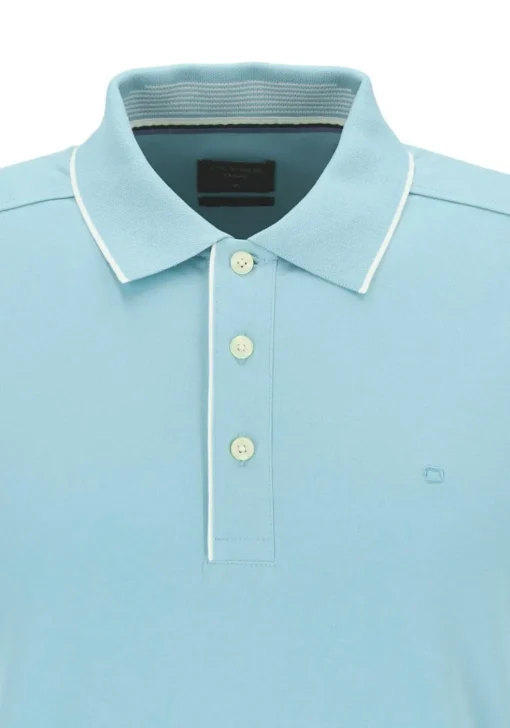 OLYMP Polo Casual, modern fit polo, lichtblauw